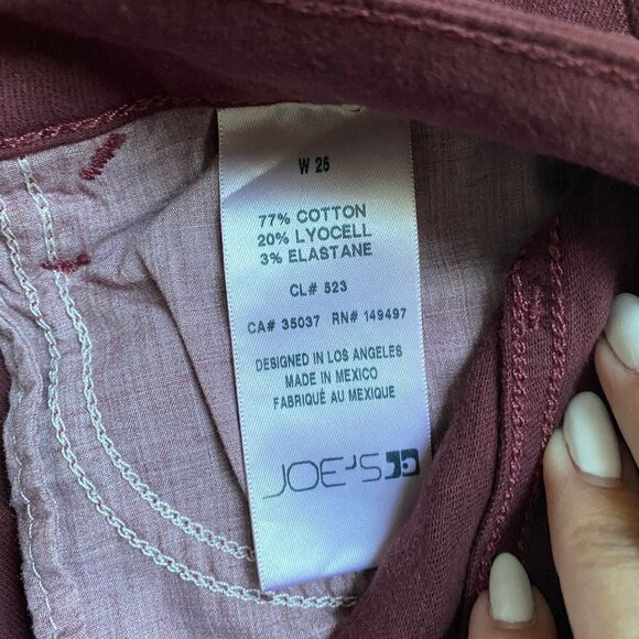 JOES Jeans Burgundy Mid Rise BNWT Skinny Jeans - Picture 8 of 9